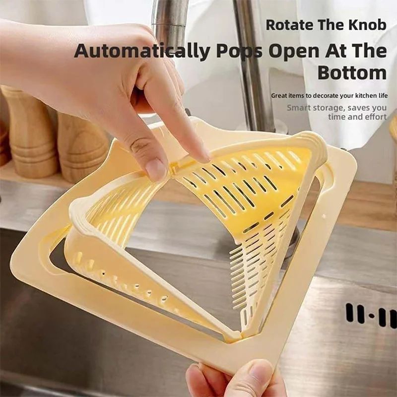 Magnetic Corner Sink Drain Basket With Filter Strainer 2