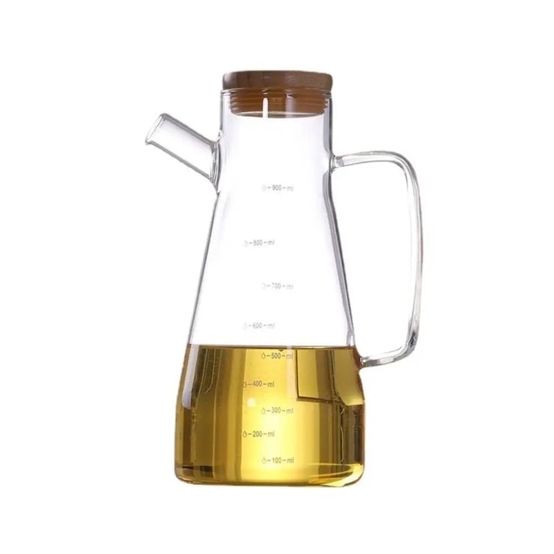 Glass Oil Dispenser Bottle With Handle And Scale 3