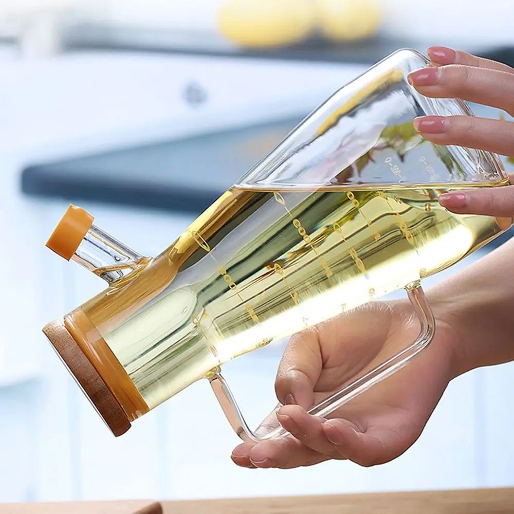 Glass Oil Dispenser Bottle With Handle And Scale 10