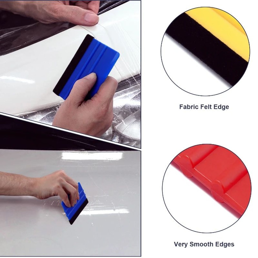 Car Vinyl Wrap Tool Kit Squeegee Scraper Cutter Set 6