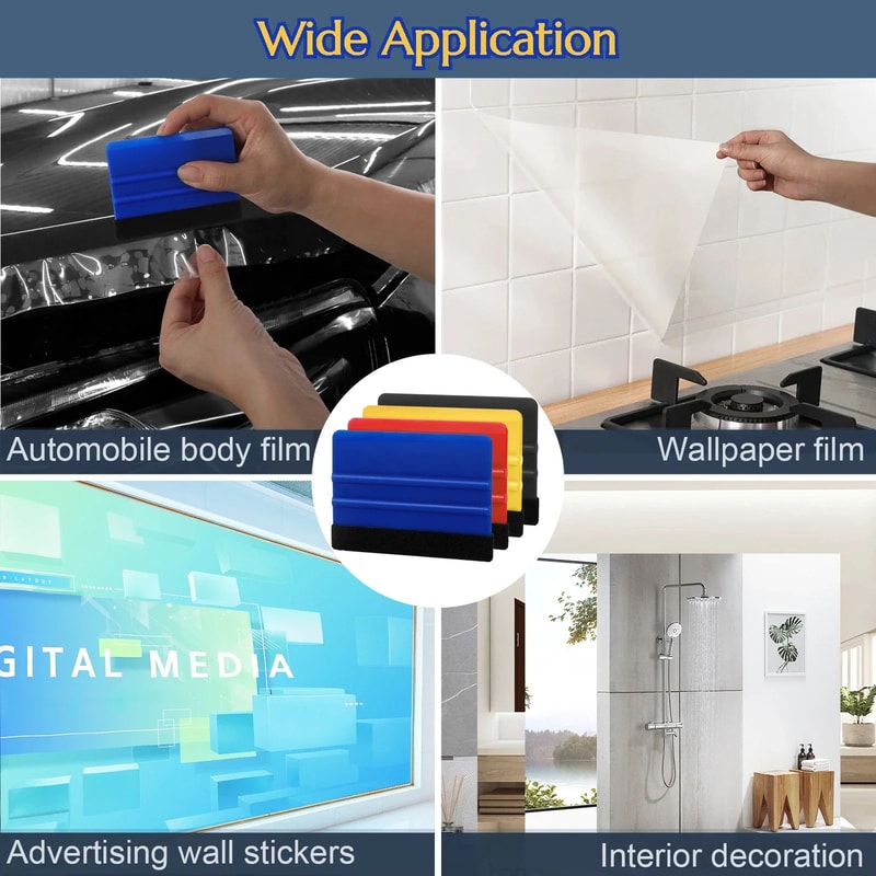 Car Vinyl Wrap Tool Kit Squeegee Scraper Cutter Set 7