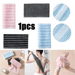 extra long exfoliating shower towel back scrubber