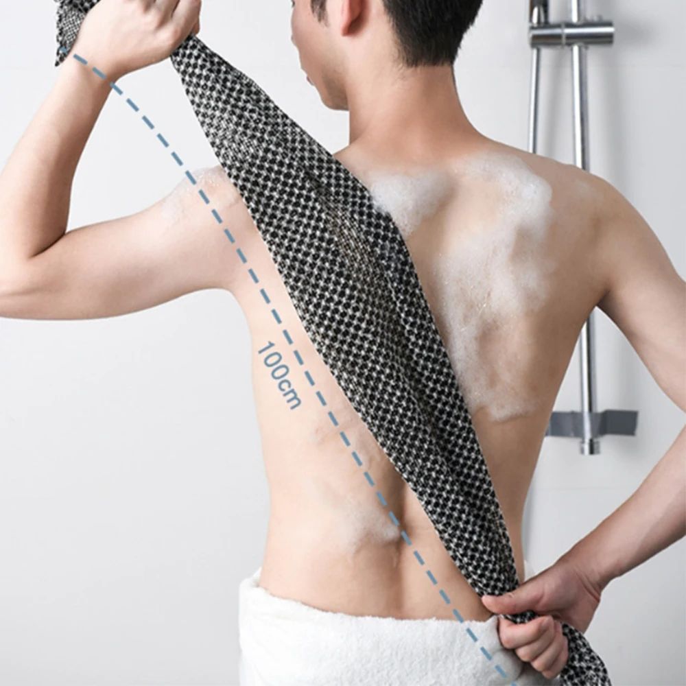Extra Long Exfoliating Shower Towel Back Scrubber 5