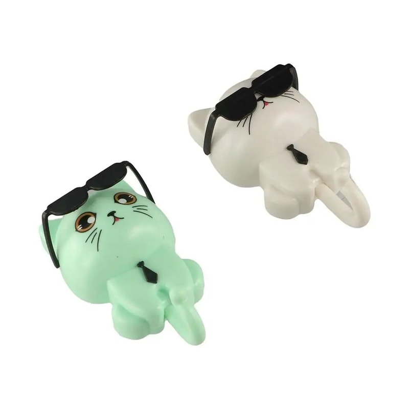 Cartoon Cat Wall Hooks Waterproof Decorative Sticky Hooks 7