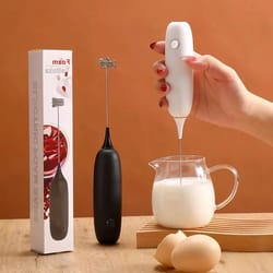 electric milk frother handheld coffee whisk mixer