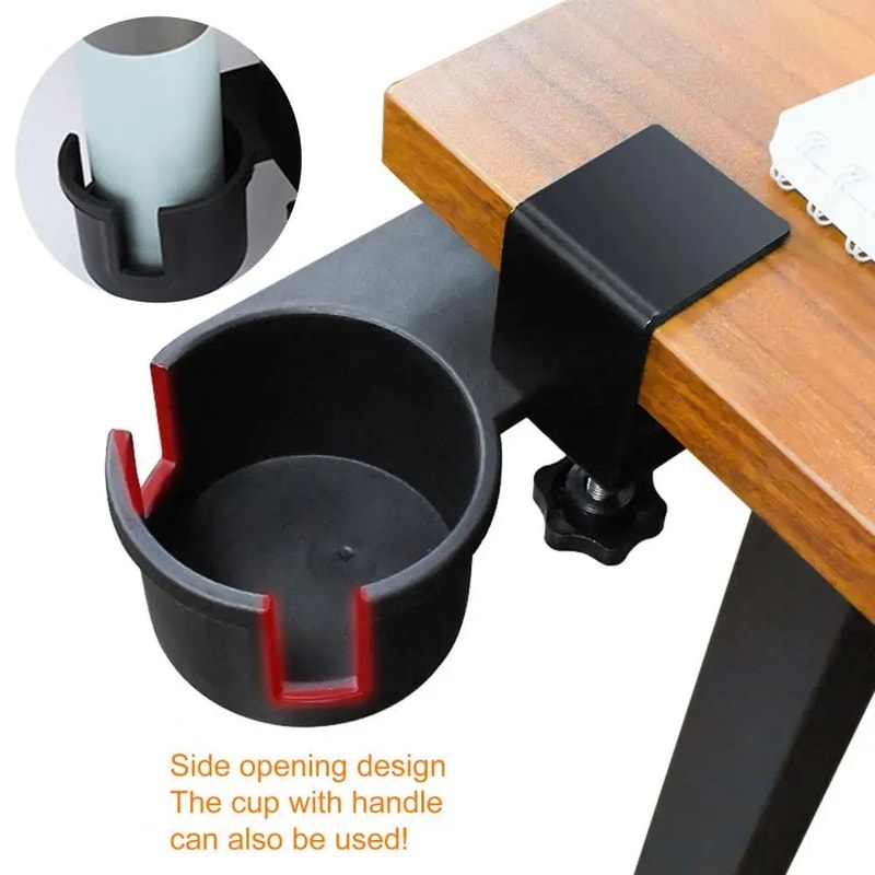 Under Desk Cup Holder Rotating Clip On Mug Holder 1