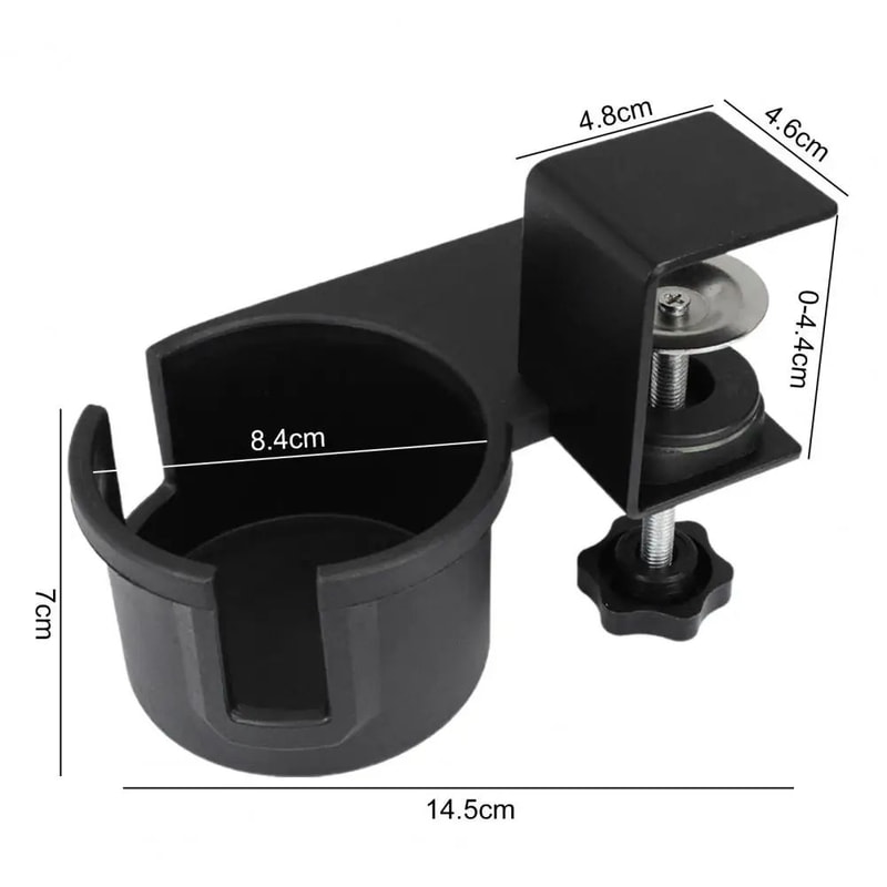 Under Desk Cup Holder Rotating Clip On Mug Holder 4
