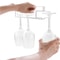 Under Cabinet Wine Glass Holder Metal Hanging Rack 4