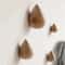 Natural Wood Wall Mounted Coat Hook Hanger 0