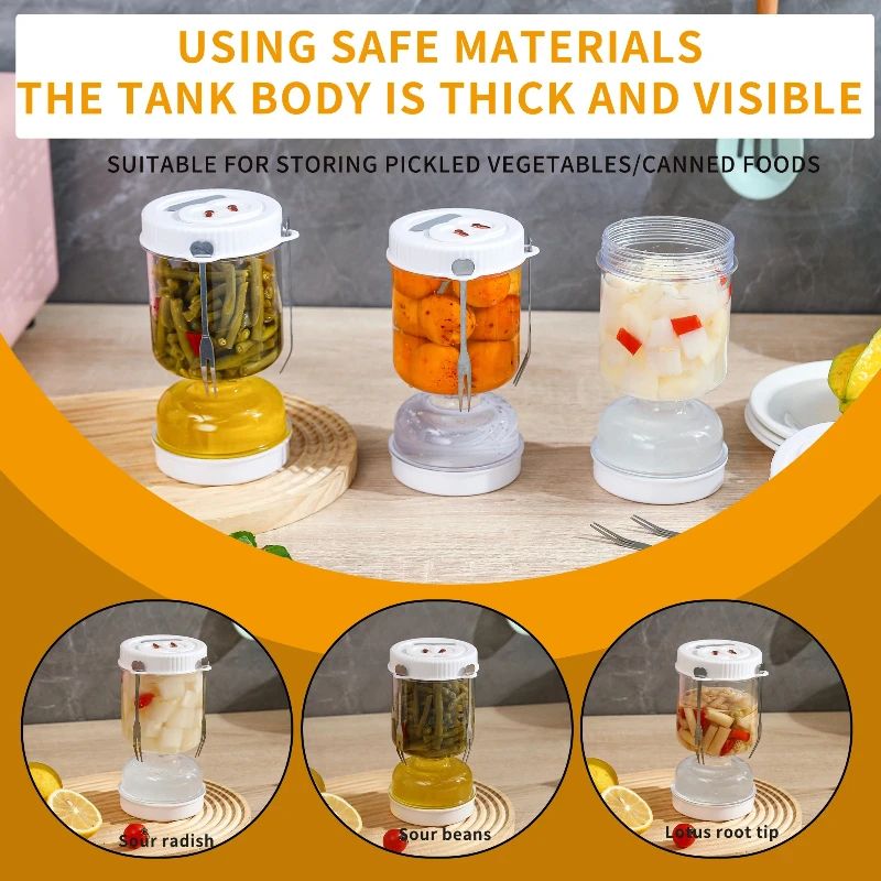 Hourglass Pickle Jar With Strainer And Lid 5