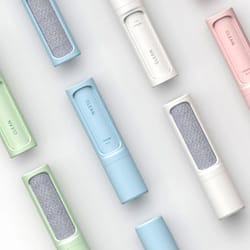 reusable pet hair remover brush with self cleaning base