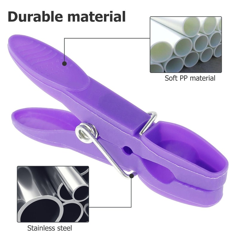 48PCS Strong Grip Clothes Pegs Windproof Laundry Clips 7