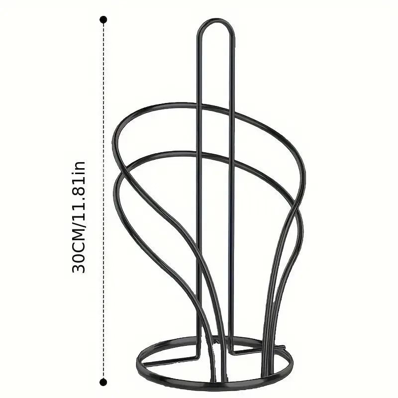 Elegant Gold Metal Paper Towel Holder With Stable Base 10