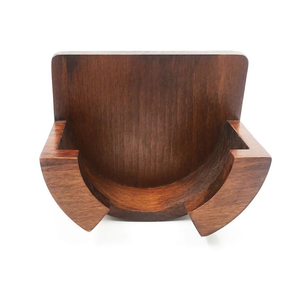 Wood Espresso Portafilter Holder Wall Mounted Rack 0