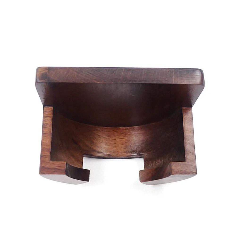 Wood Espresso Portafilter Holder Wall Mounted Rack 2