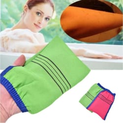 double sided korean exfoliating bath towel