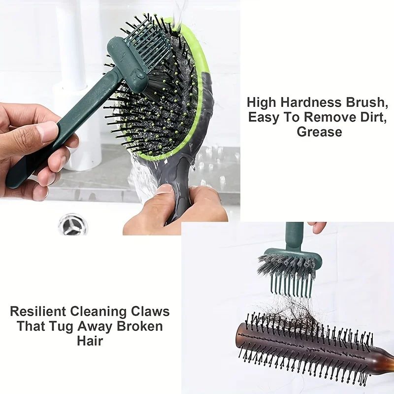 2 In 1 Hair Brush Cleaner Tool Comb Remover 4