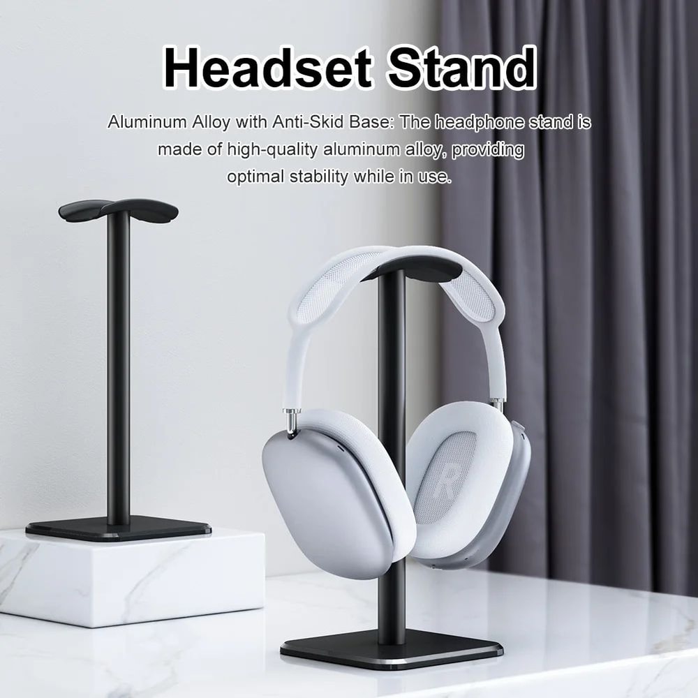 Aluminum Headphone Stand With Anti Slip Base 1