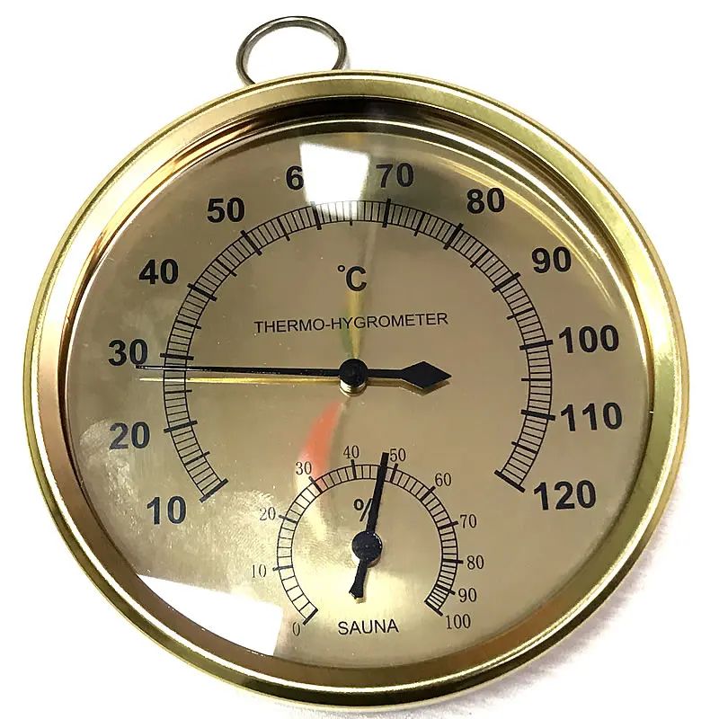 Round Sauna Thermometer Hygrometer Temperature Gauge 2