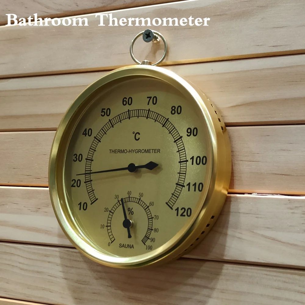 Round Sauna Thermometer Hygrometer Temperature Gauge 5