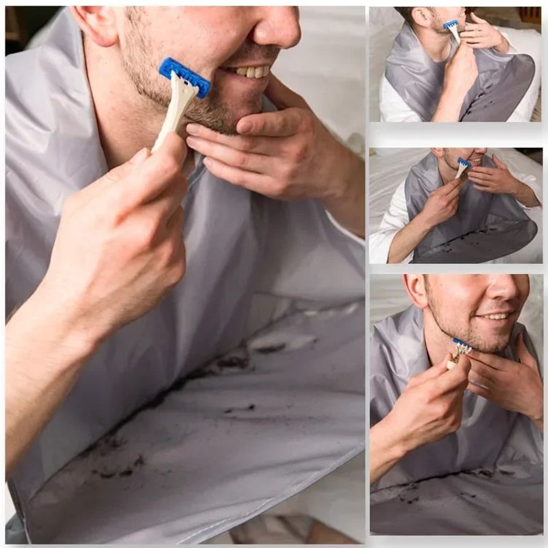 Foldable Beard Shaving Apron Hair Catcher For Men 2