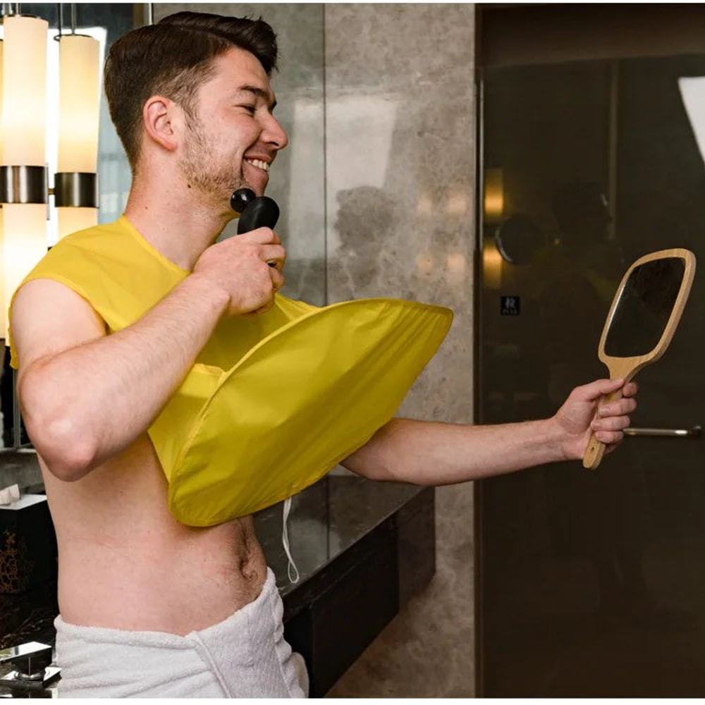 Foldable Beard Shaving Apron Hair Catcher For Men 7