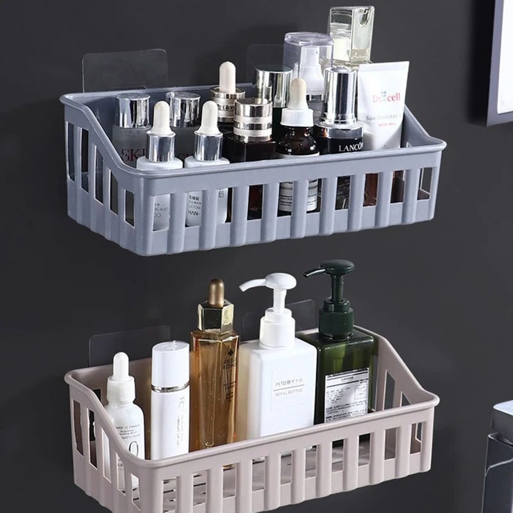 Adjustable Bathroom Storage Rack Cosmetic Organizer Shelf 2