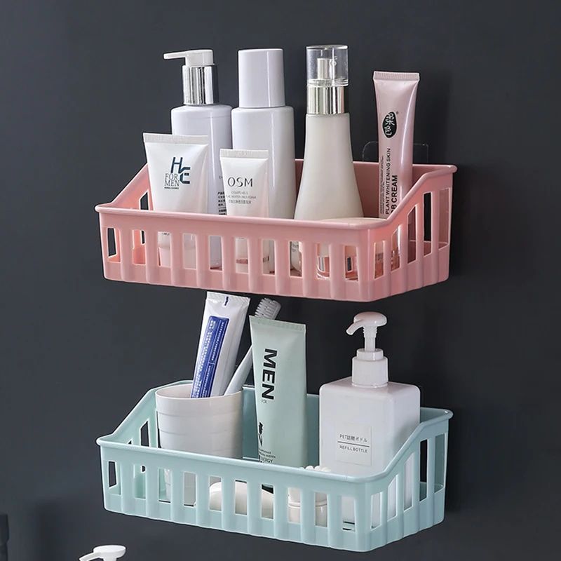 Adjustable Bathroom Storage Rack Cosmetic Organizer Shelf 7