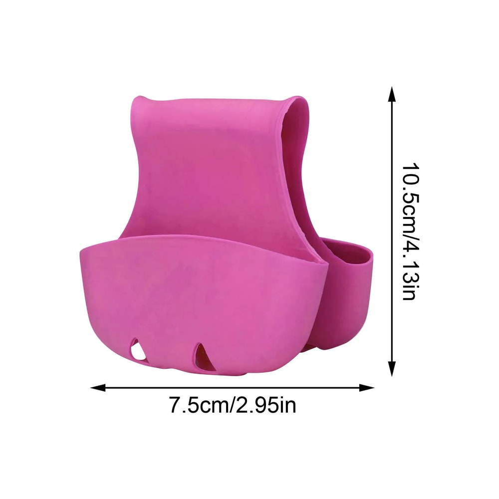 Double Sink Saddle Sponge Holder Kitchen Caddy Organizer 7
