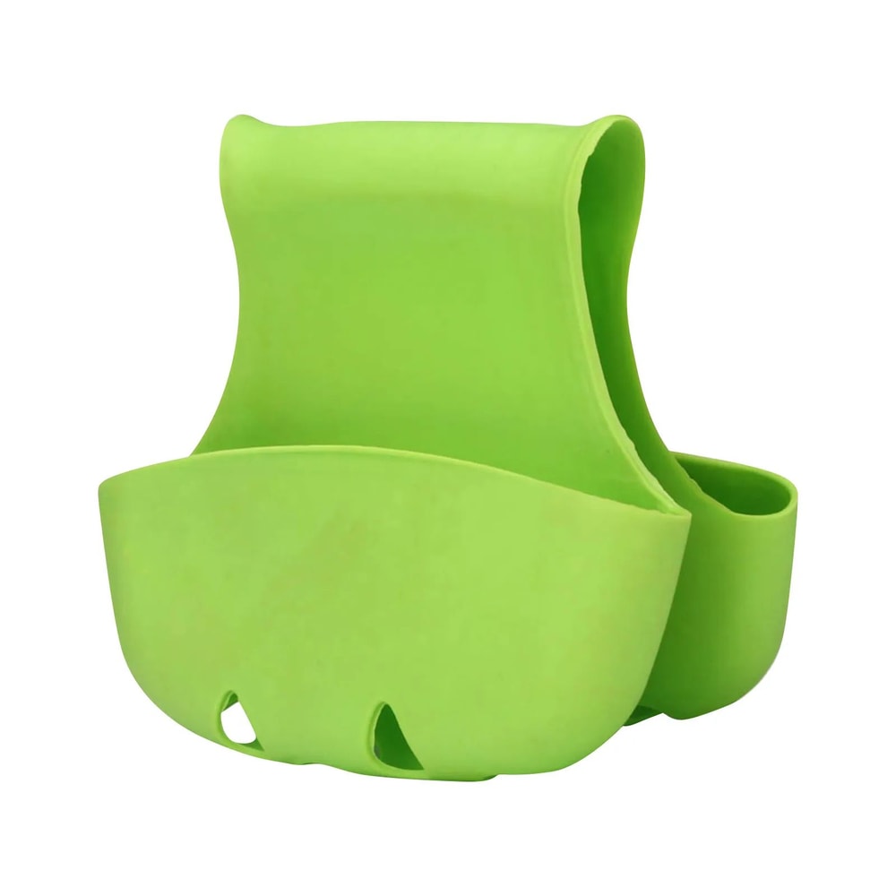 Double Sink Saddle Sponge Holder Kitchen Caddy Organizer 5