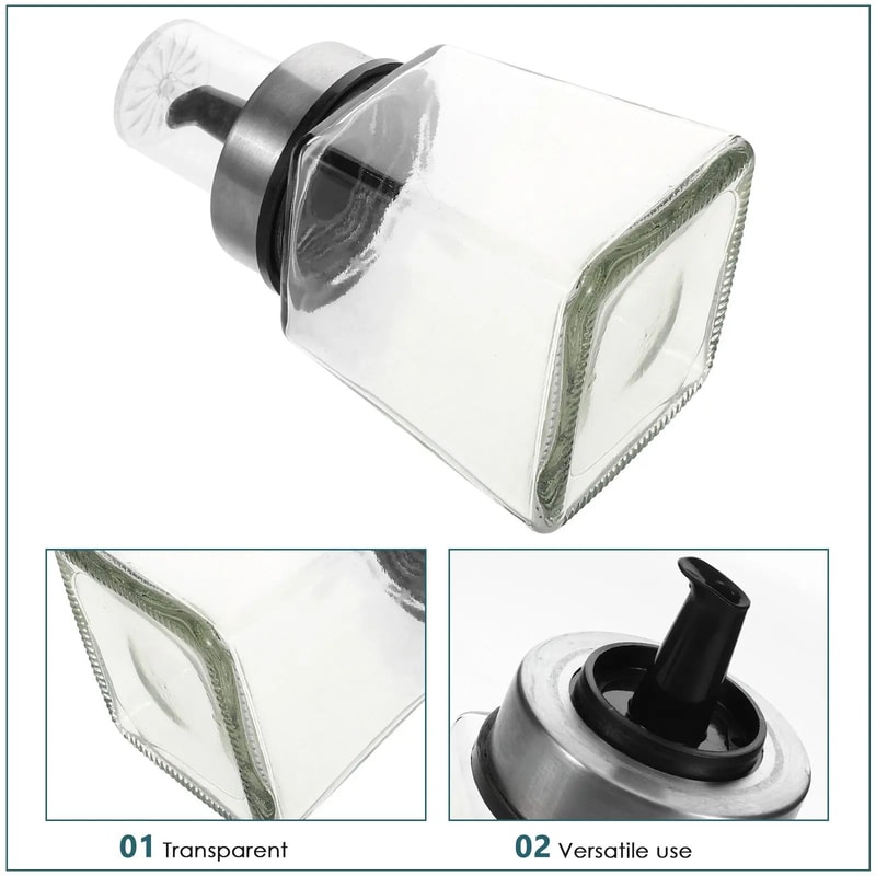 180ML Glass Oil Dispenser Bottle With Pour Spout 1