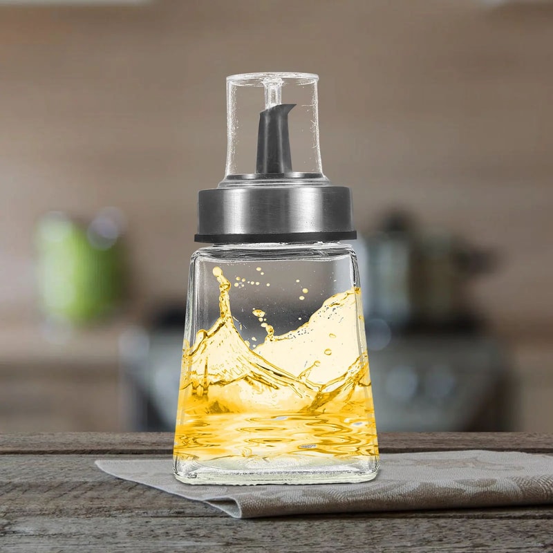 180ML Glass Oil Dispenser Bottle With Pour Spout 7
