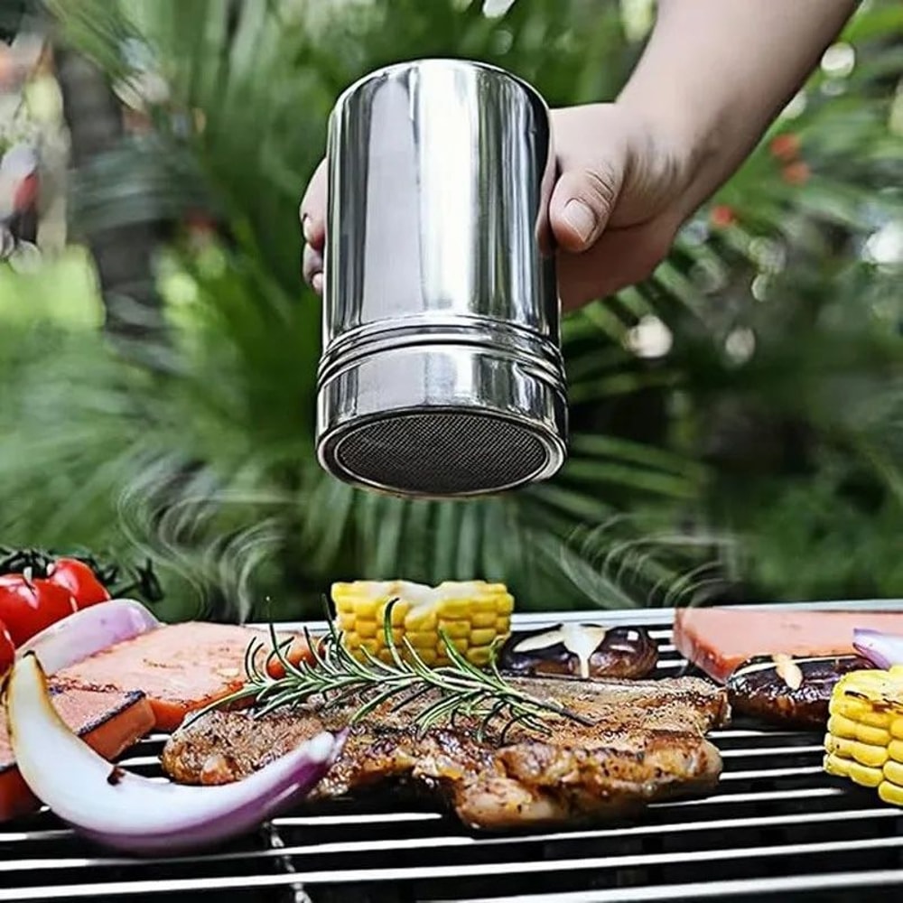 Stainless Steel Powder Sifter Shaker With Lid 4