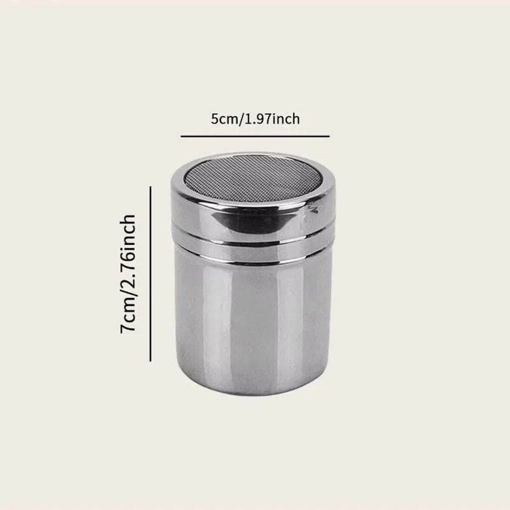 Stainless Steel Powder Sifter Shaker With Lid 1
