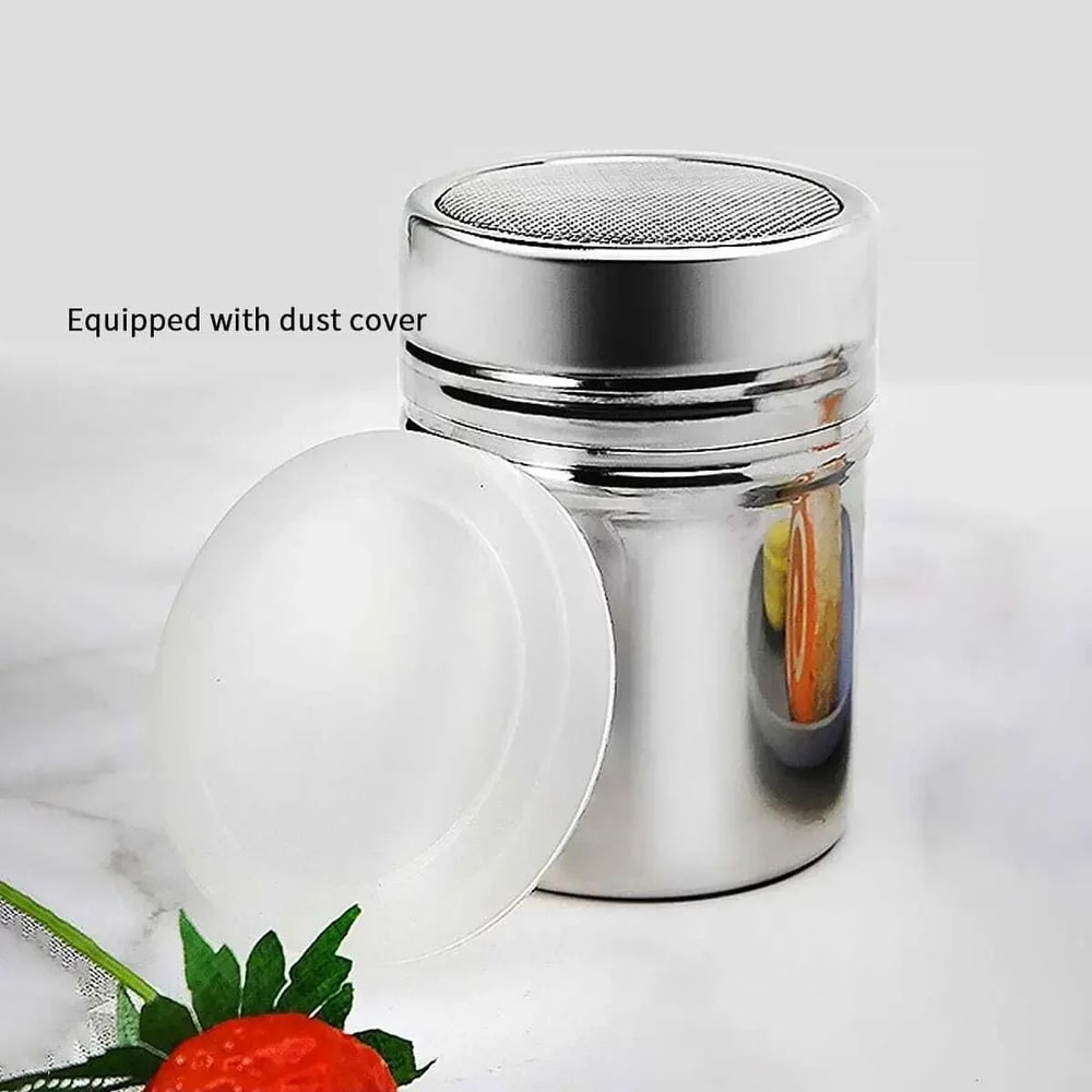 Stainless Steel Powder Sifter Shaker With Lid 10
