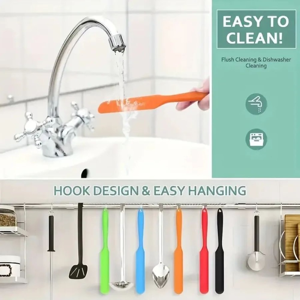 Heat Resistant Non Stick Food Scraper Silicone Spatula 3