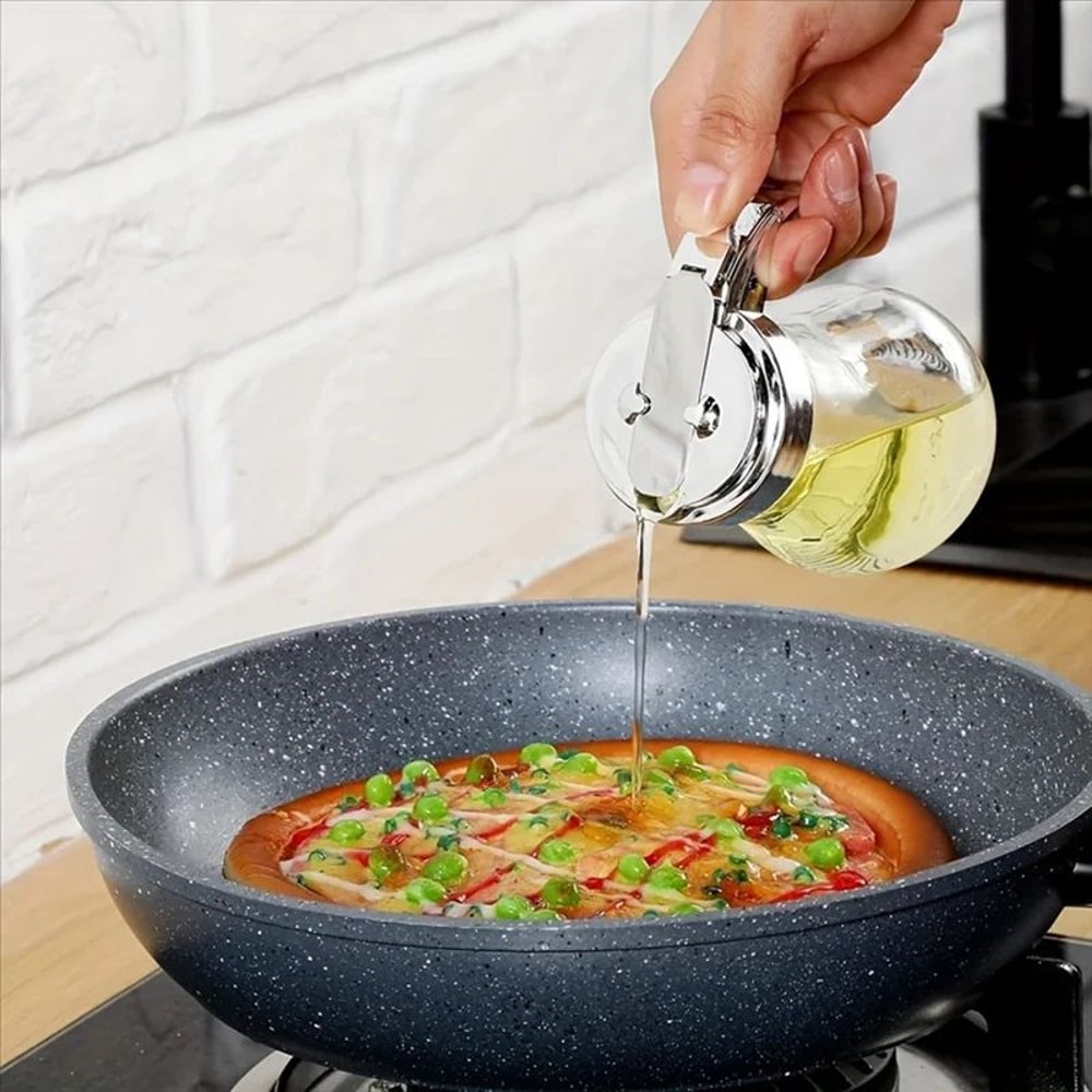 Glass Syrup Dispenser With No Drip Pour Spout 4