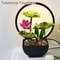 USB Tabletop Water Fountain With LED Light And Natural Rocks 6