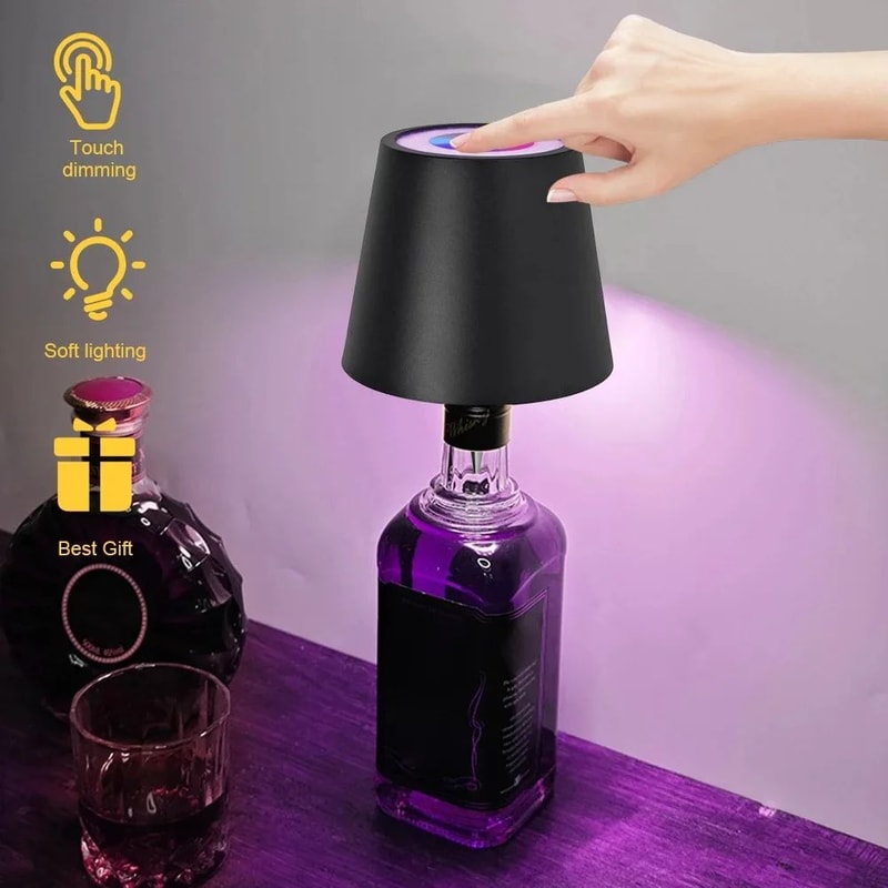 Wireless LED Bottle Table Lamp Touch Control Outdoor Decor Light 6