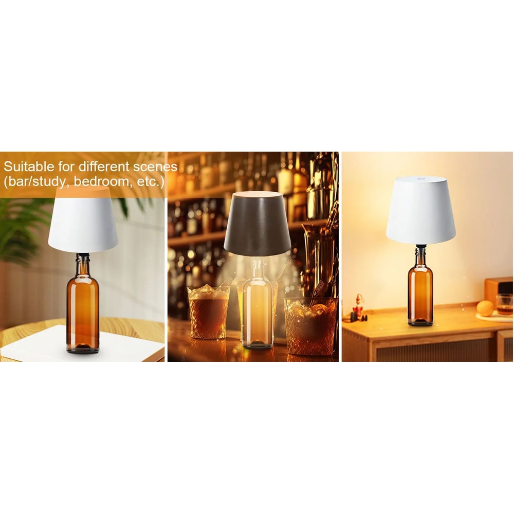 Wireless LED Bottle Table Lamp Touch Control Outdoor Decor Light 12