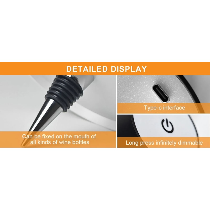 Wireless LED Bottle Table Lamp Touch Control Outdoor Decor Light 13