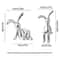 Long Eared Rabbit Double Statue Cartoon Decorative Ornament Set 4