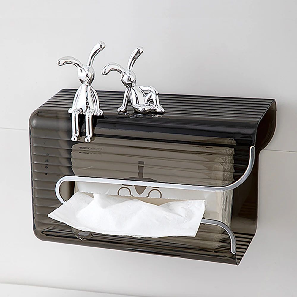 Long Eared Rabbit Double Statue Cartoon Decorative Ornament Set 6