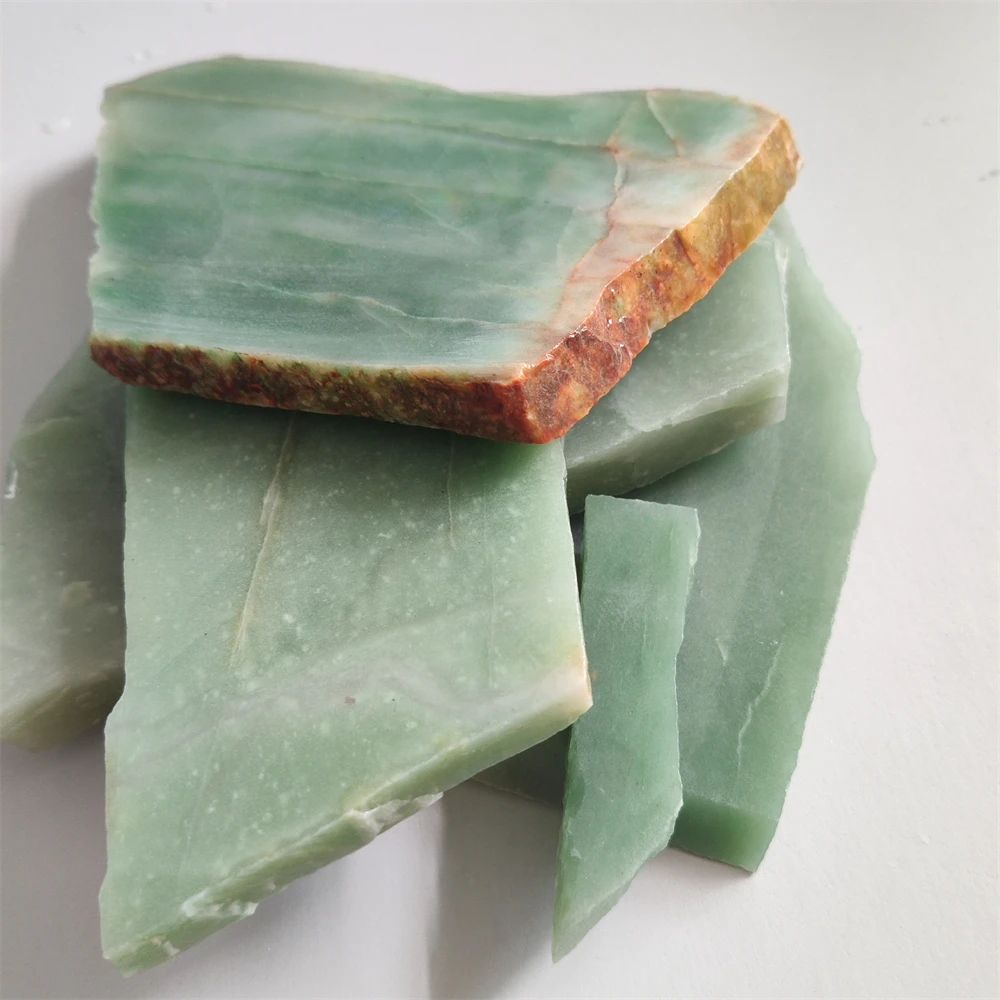 Natural Green Jadeite Stone Raw Dulong Jade Mineral Specimen 8