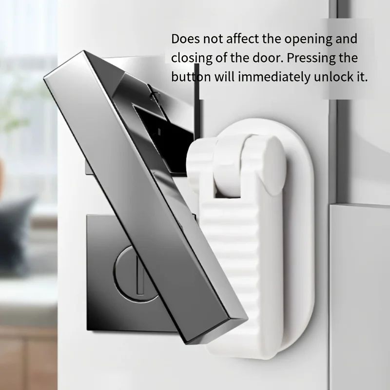 Easy Install Fridge And Door Lock No Drill Safety Lock 5