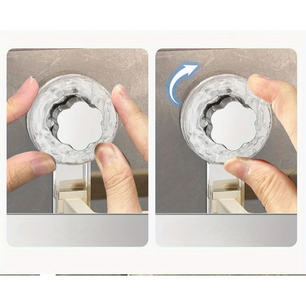 No Drill Toilet Paper Holder Wall Mounted Suction Cup Rack 4