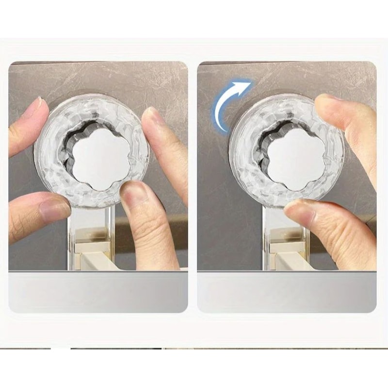 No Drill Toilet Paper Holder Wall Mounted Suction Cup Rack 4