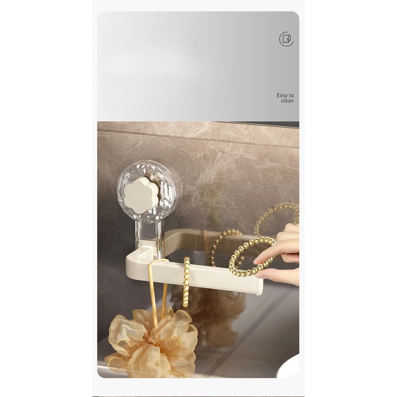 No Drill Toilet Paper Holder Wall Mounted Suction Cup Rack 5
