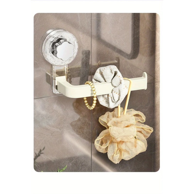 No Drill Toilet Paper Holder Wall Mounted Suction Cup Rack 6