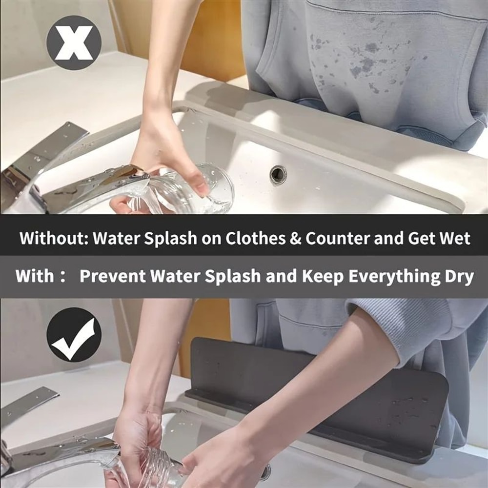 Silicone Sink Splash Guard Water Barrier With Suction Cups 9